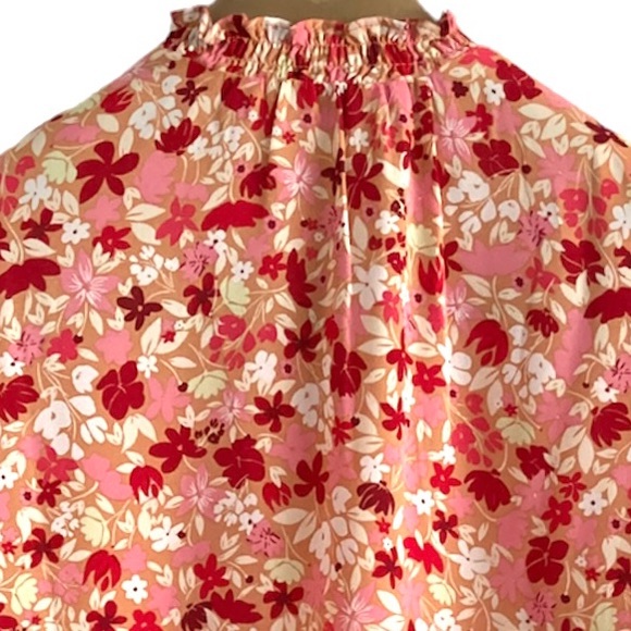 🌺MED•NWT•NANETTE LEPORE•FADE OUT PINK GORGEOUS LONG SLEEVE FLORAL BOHO BLOUSE🌺 - Picture 11 of 12